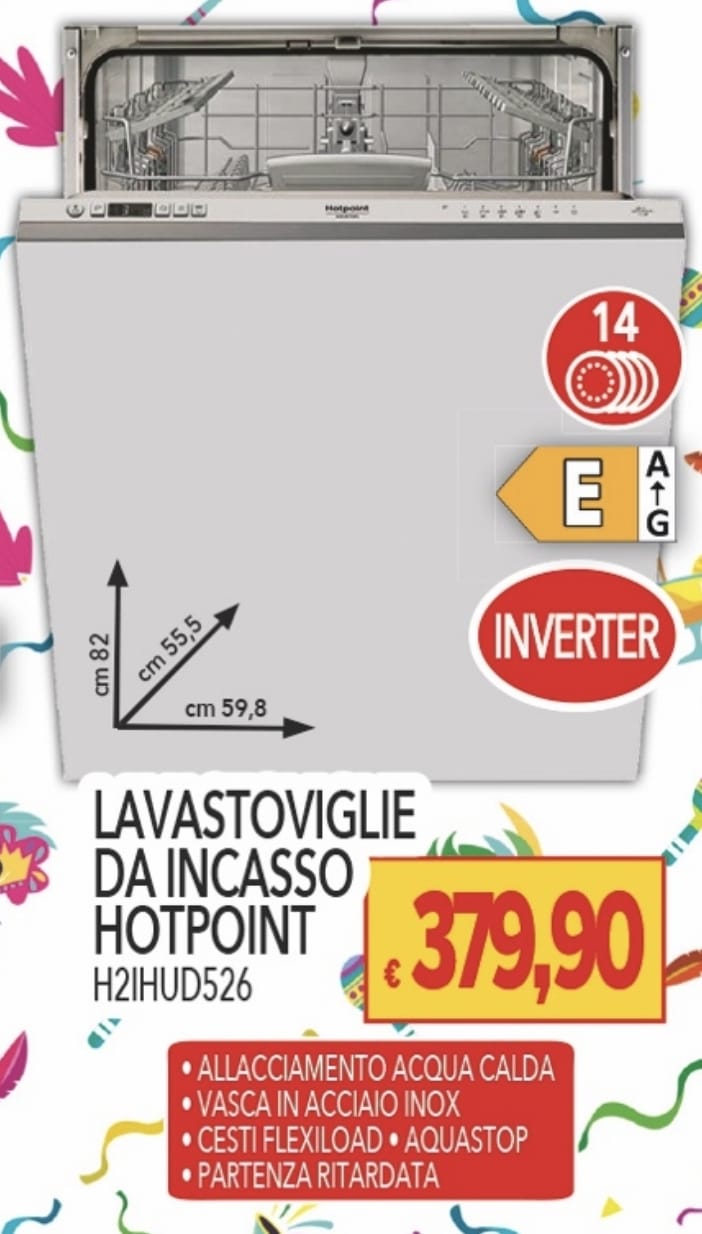 LAVASTOVIGLIE HOTPOINT-ARISTON H2I HUD526 AS 14 COP